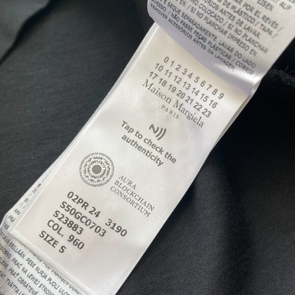 Maison Margiela - Relaxed Signature Iconic Logo Embroidered Distressed T FW24 - Picture 6 of 16